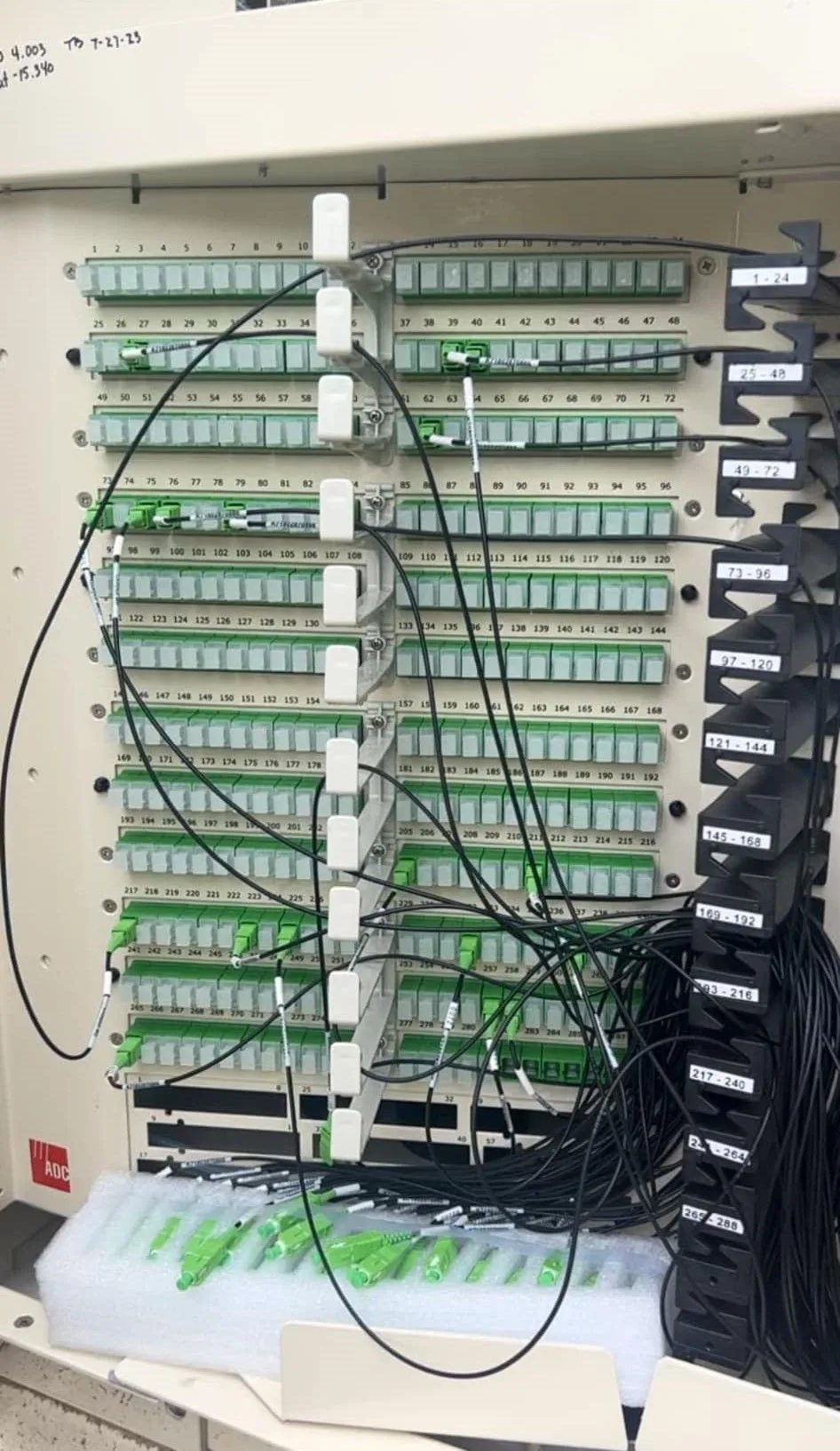 Gabinete de distribución de fibra óptica